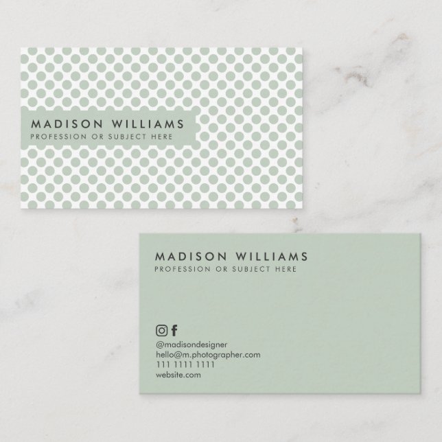 Tarjetas de presentación personalizadas minimalist (Anverso / Reverso)