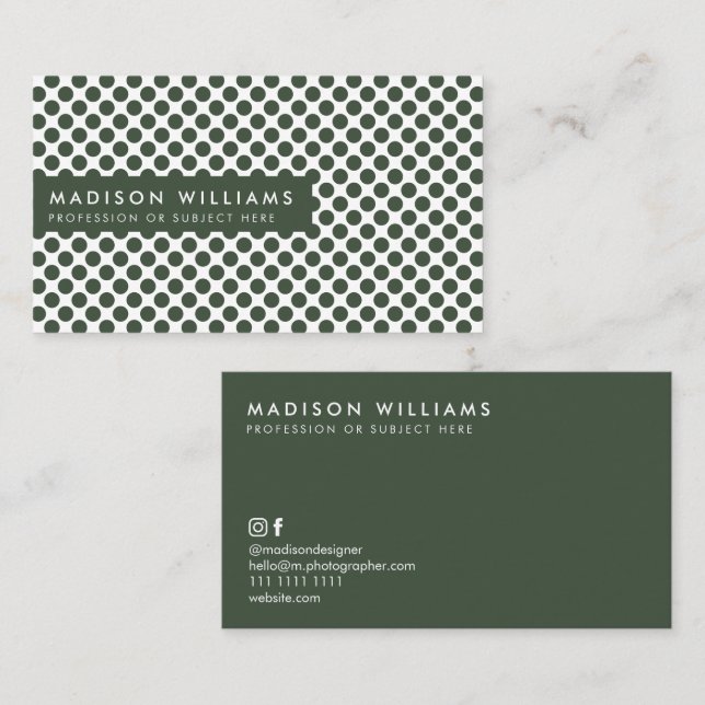 Tarjetas de presentación personalizadas minimalist (Anverso / Reverso)