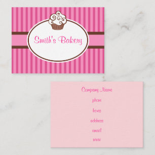 Tarjetas de presentación personalizadas para cupca