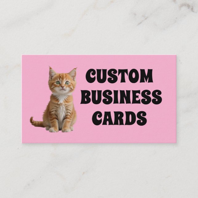 TARJETAS DE PRESENTACIÓN PERSONALIZADAS PARA GATOS (Anverso)