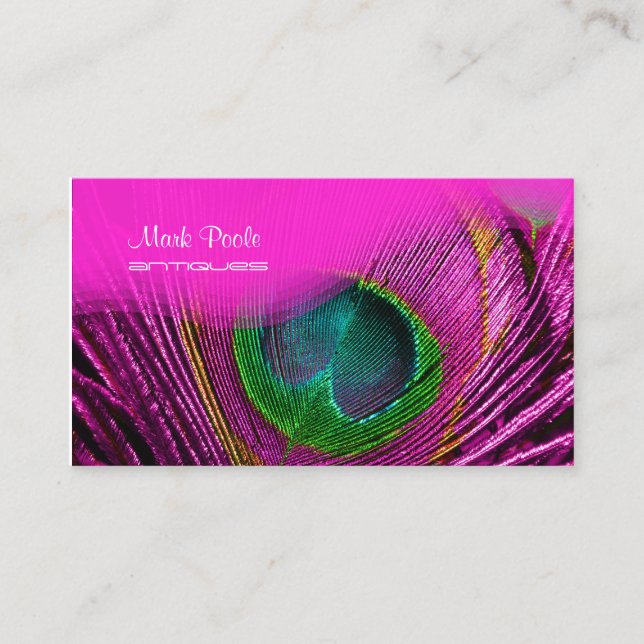 Tarjetas de presentación PixDezines Peacock (Anverso)