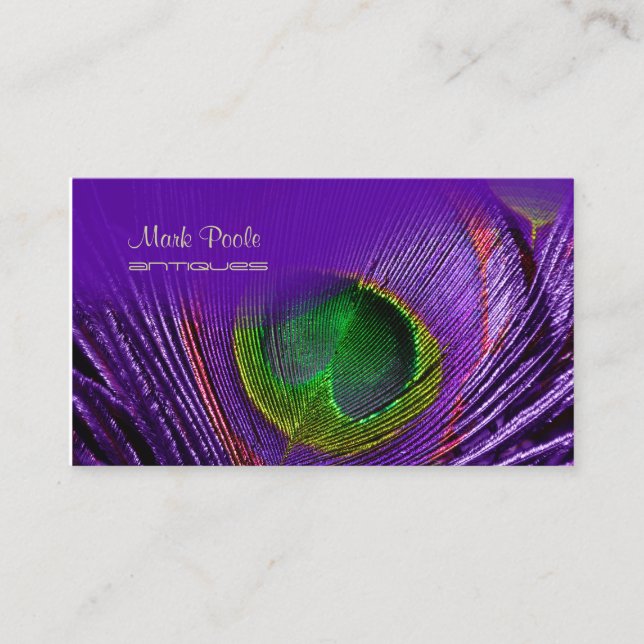 Tarjetas de presentación PixDezines Peacock (Anverso)