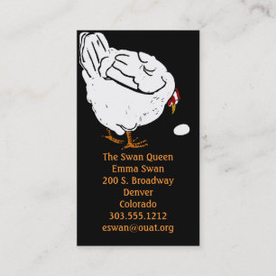 Tarjetas de presentación: Pollo y huevo de madera