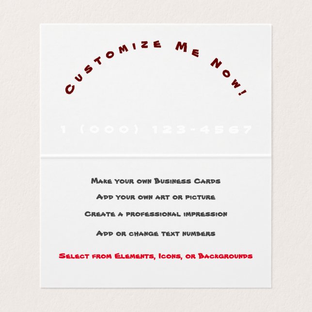 Tarjetas de presentación profesionales personaliza (Interior desplegado)