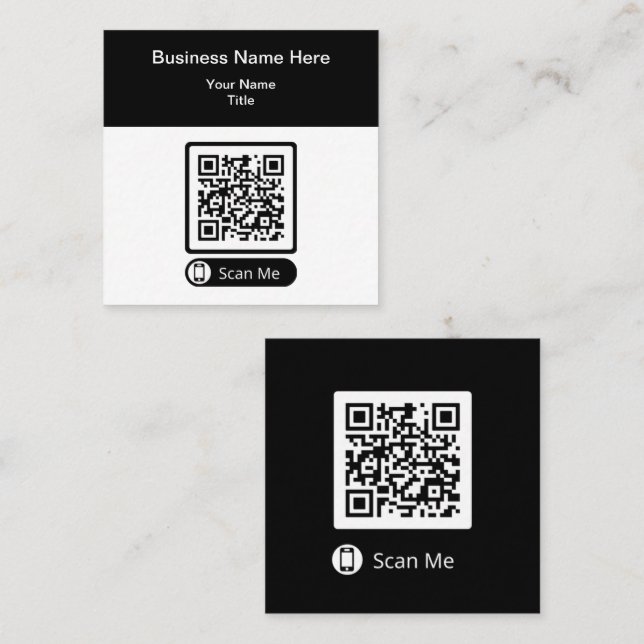 Tarjetas de presentación promocionales con código  (Anverso / Reverso)
