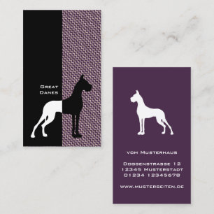 Tarjetas de presentación recortadas de Gran Danés