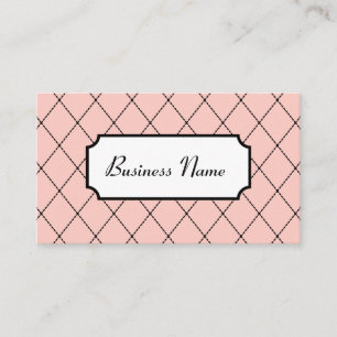 Tarjetas de presentación Retro Pink Argyle