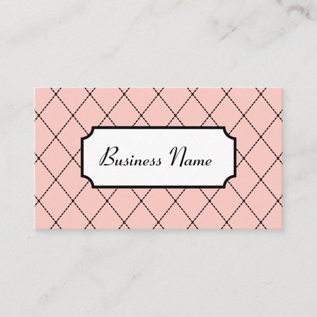Tarjetas de presentación Retro Pink Argyle (Anverso)