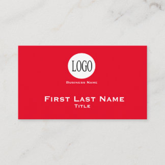 Tarjetas de presentación rojas con logotipo de su 