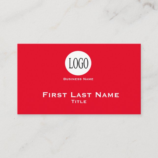 Tarjetas de presentación rojas con logotipo de su  (Anverso)