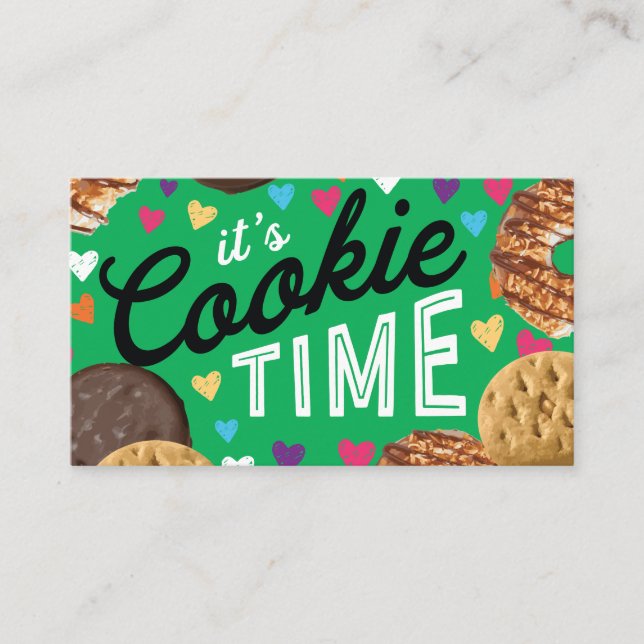 Tarjetas de presentación Scout Cookie para Chicas (Anverso)