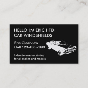 Tarjetas de presentación sencillas de Auto Glass