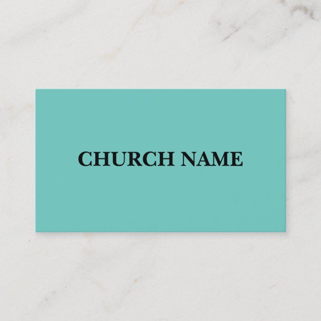Tarjetas de presentación sencillas de iglesia en a (Anverso)