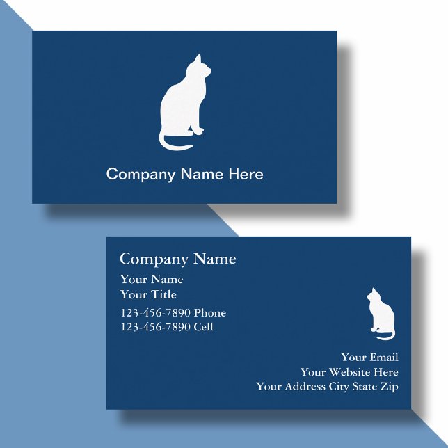 Tarjetas de presentación sencillas para gatos (Subido por el creador)