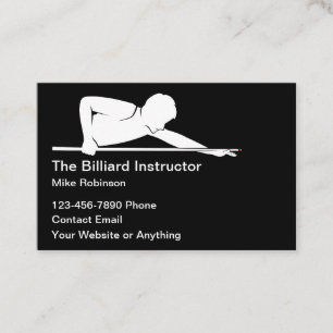 Tarjetas de presentación sencillas para instructor