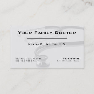 Tarjetas de presentación sencillas para médicos de