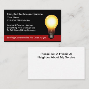 Tarjetas de presentación sencillas para servicios