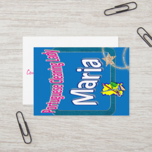 Tarjetas de presentación, Señora de la limpieza 