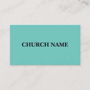 Tarjetas de presentación simples de iglesia en azu
