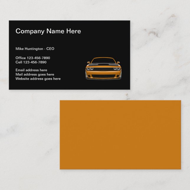 Tarjetas de presentación simples para distribuidor (Anverso / Reverso)