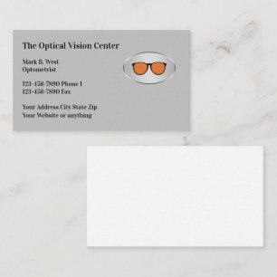 Tarjetas de presentación temáticas de visión óptic
