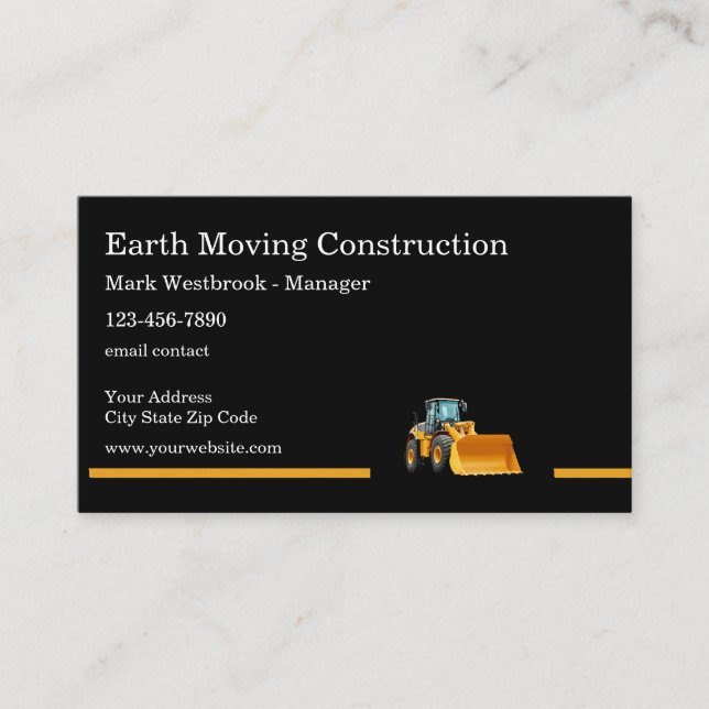 Tarjetas de presentación únicas de construcción mo (Anverso)