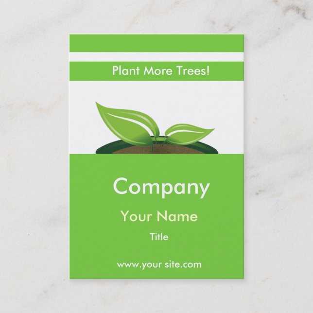 Tarjetas de presentación verdes (Anverso)