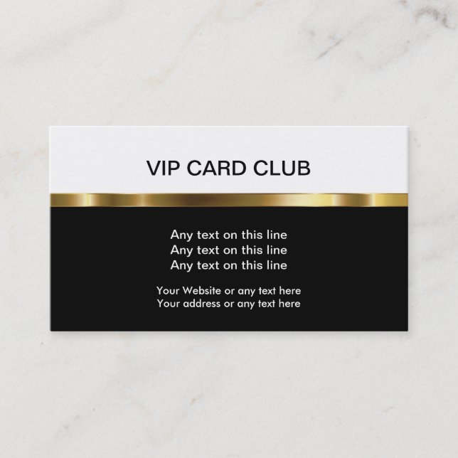 Tarjetas de presentación VIP (Anverso)