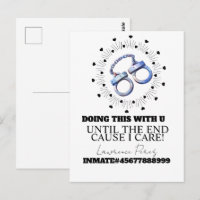 Tarjetas de prisión a larga distancia haciendo tie