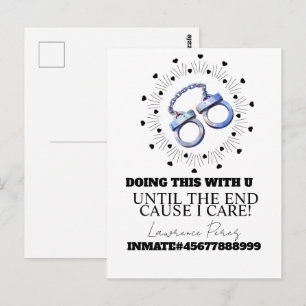 Tarjetas de prisión a larga distancia haciendo tie