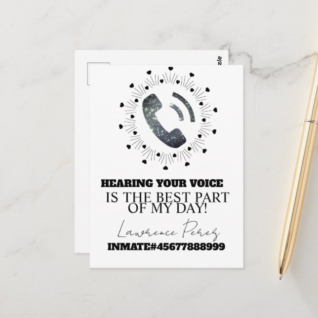 Tarjetas de prisión Llamadas telefónicas de larga  (Anverso/Reverso In Situ)