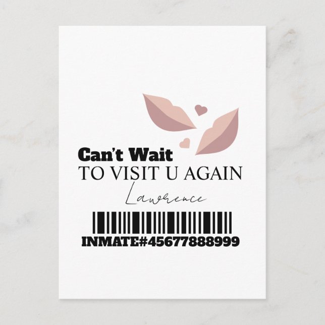 Tarjetas de prisión Visita a larga distancia (Anverso)