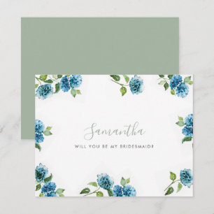 Tarjetas de Propuesta de Dama de Honor Hortensia A