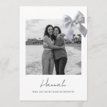 Tarjetas de propuesta de foto de dama de honor o d