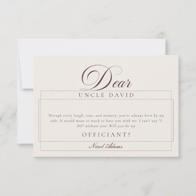 Tarjetas de propuesta de matrimonio clásicas de ma (Anverso)