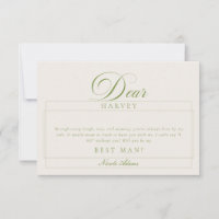 Tarjetas de propuesta de padrino de boda de marfil