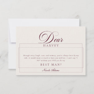 Tarjetas de propuesta de padrino de boda de marfil