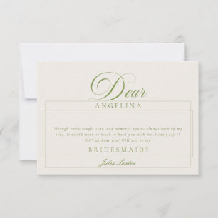 Tarjetas de propuesta para damas de honor de marfi