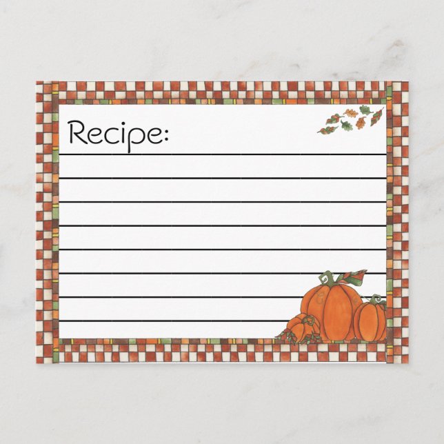 Tarjetas de publicación de receta (Anverso)