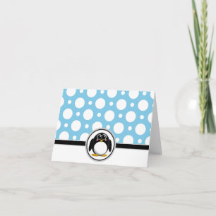 Tarjetas de Punto de Polka Azul personalizado Ping