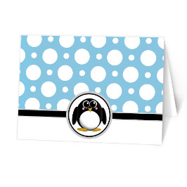 Tarjetas de Punto de Polka Azul personalizado Ping