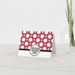 Tarjetas de punto de polka roja, personalizado ele