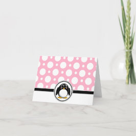 Tarjetas de Punto Rosa de Polka personalizado Ping