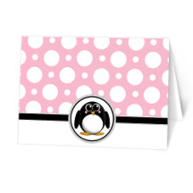 Tarjetas de Punto Rosa de Polka personalizado Ping