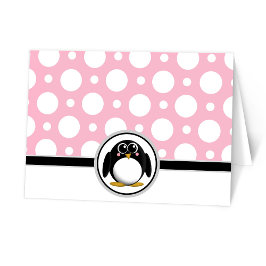 Tarjetas de Punto Rosa de Polka personalizado Ping