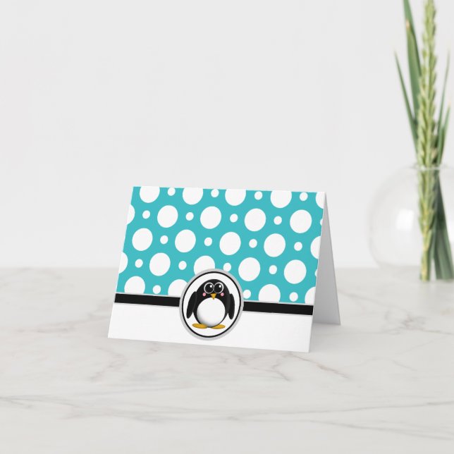 Tarjetas de Punto Turquoise Polka personalizado Ad (Anverso)