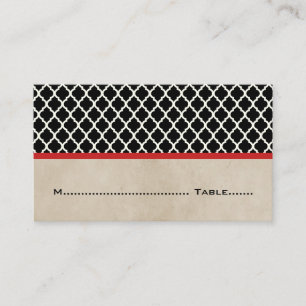 Tarjetas de Quatrefoil Place de la Moda Roja