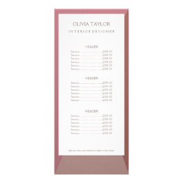 TARJETAS DE RACK DE LISTA DE PRECIOS
