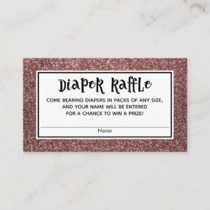 Tarjetas de Raffle de Baby Shower, Purpurina de or