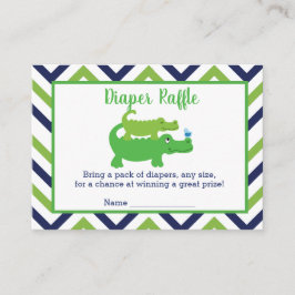 Tarjetas de Raffle de Diaper Baby Shower Preppy Al